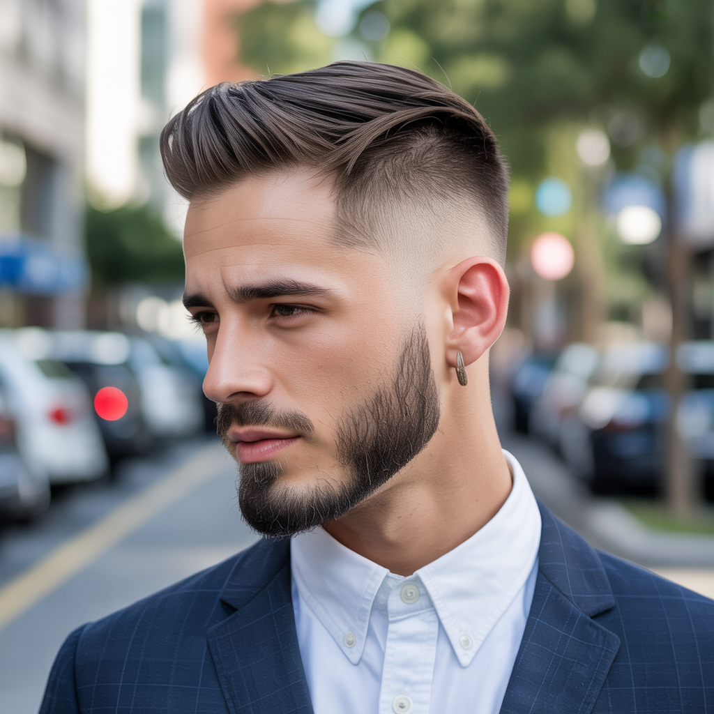 fade haircut with goatee ideas
