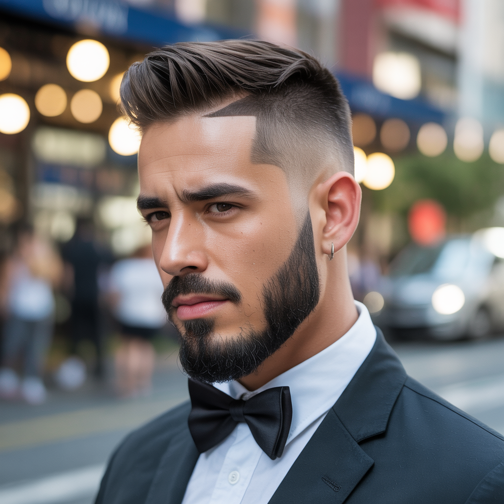 fade haircut with goatee ideas