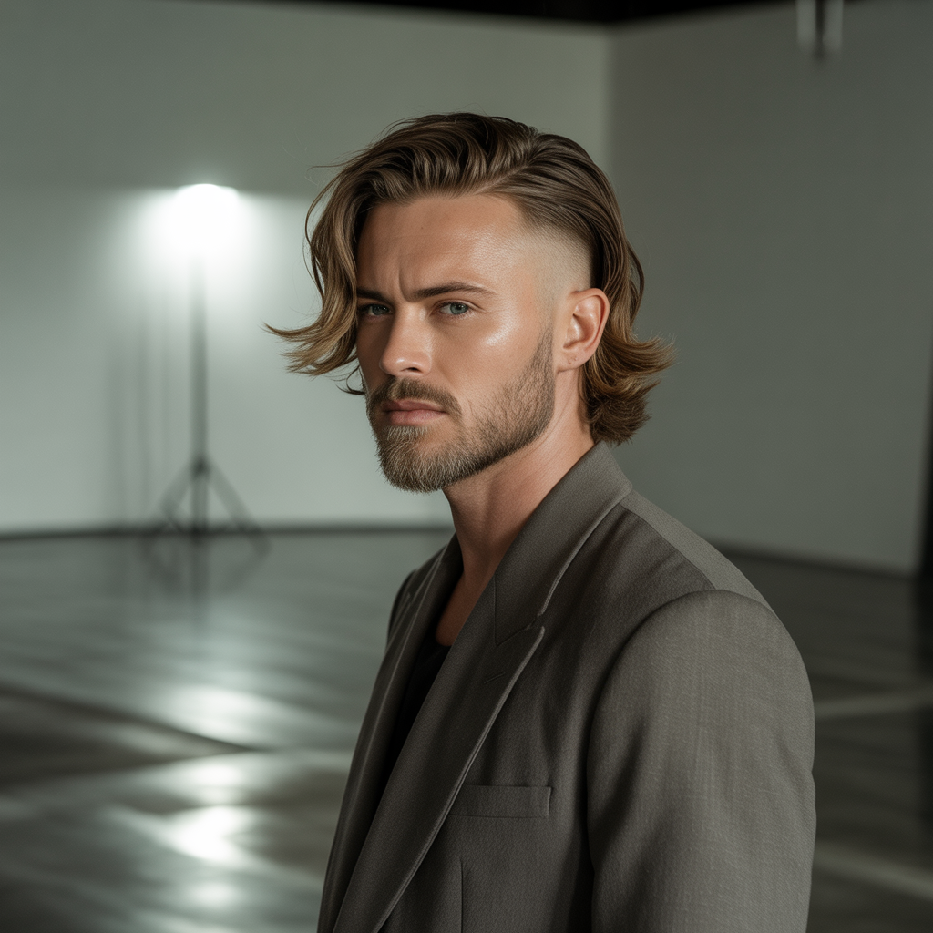 flow haircut with beard ideas