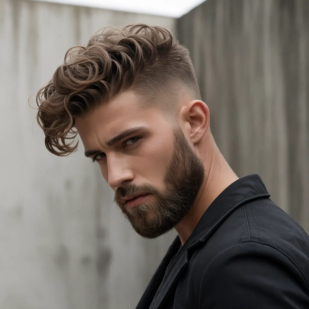 flow haircut with beard ideas