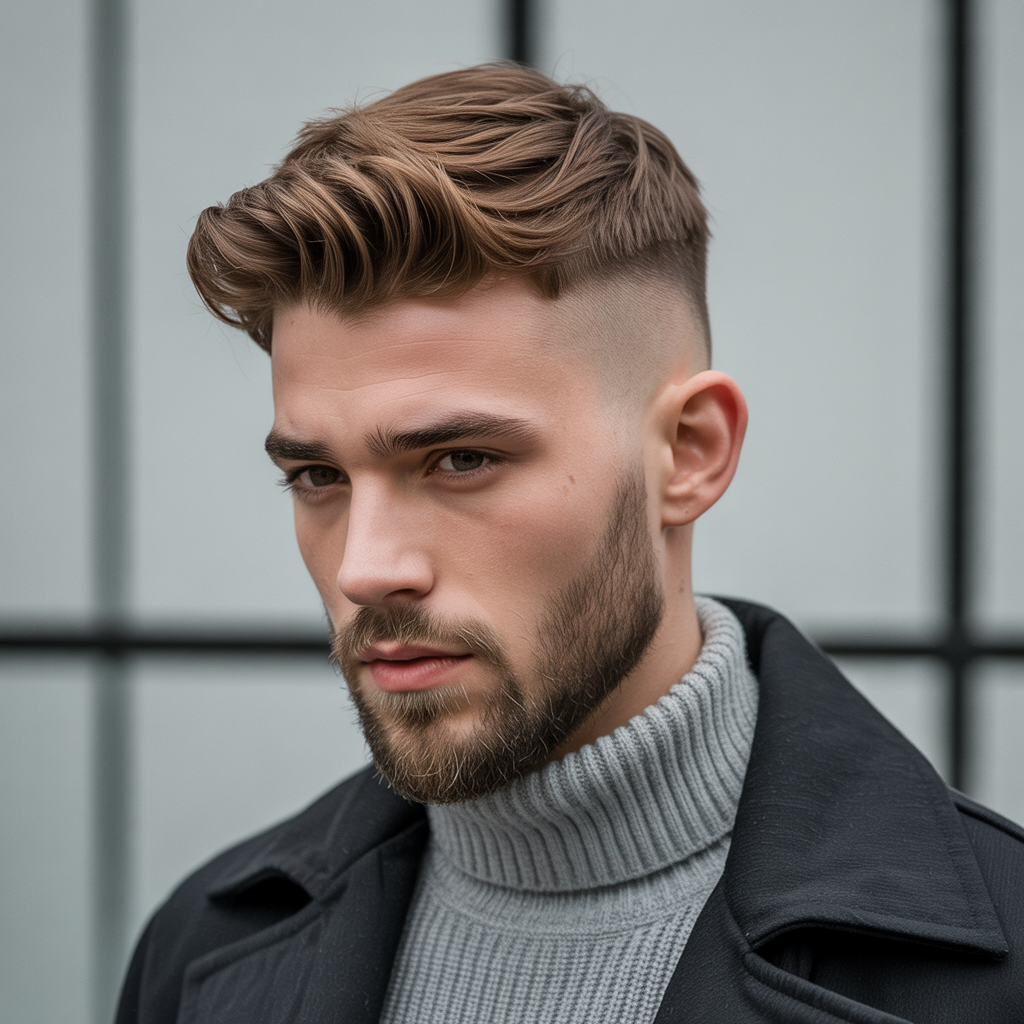 flow haircut with beard ideas