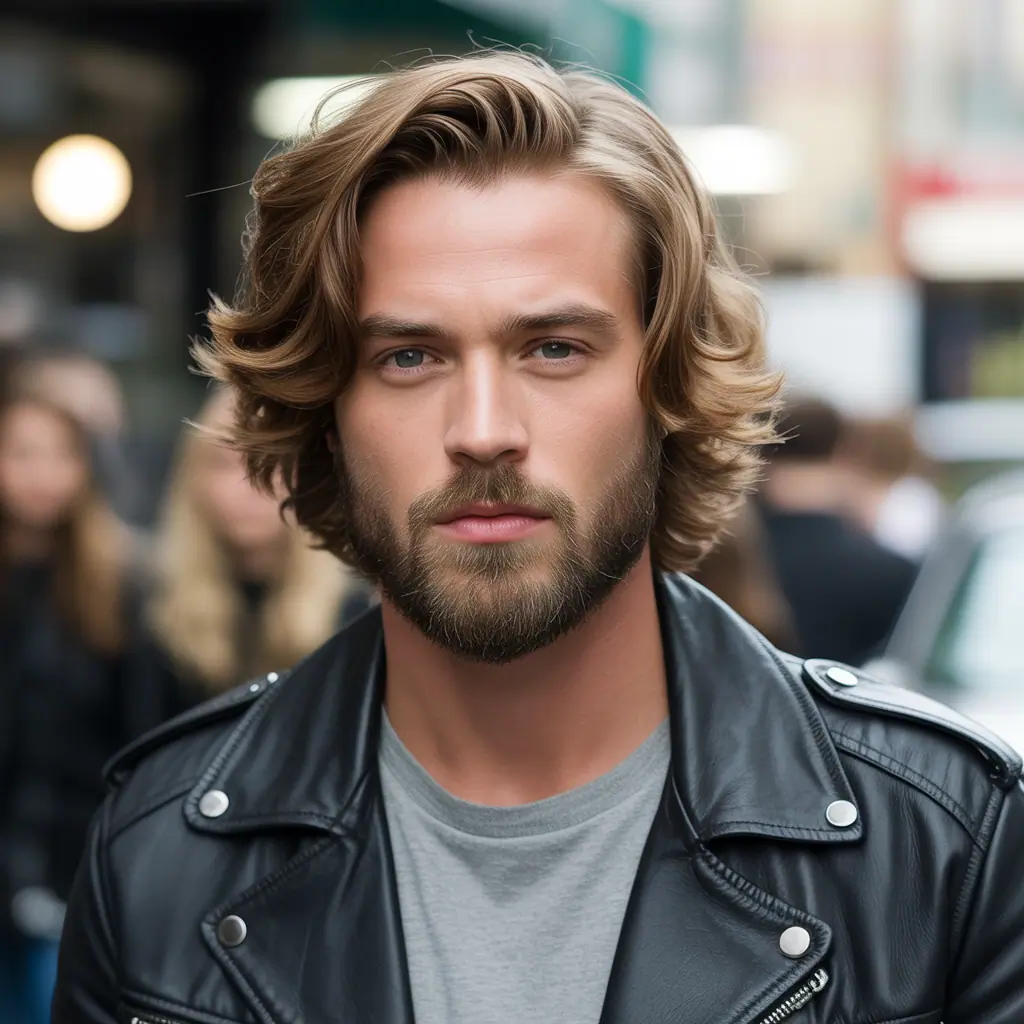 flow haircut with beard ideas