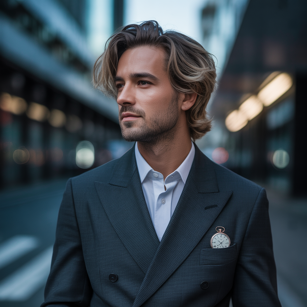 flow haircut with beard ideas