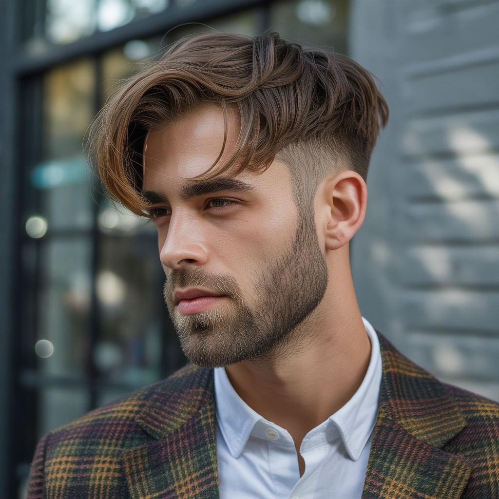 flow haircut with beard ideas