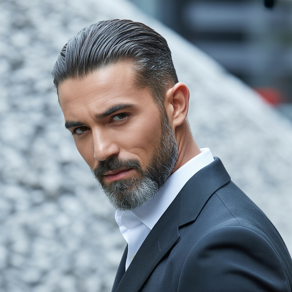 flow haircut with beard ideas