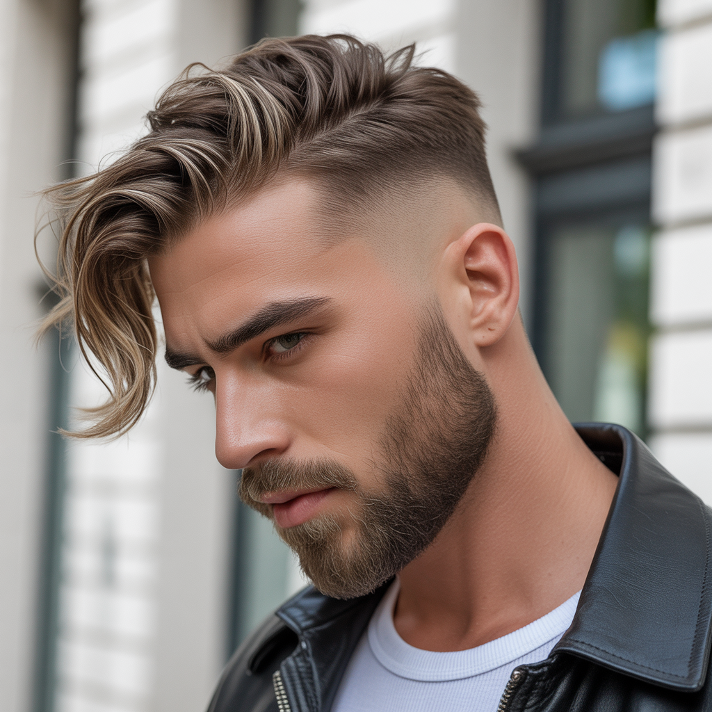 flow haircut with beard ideas