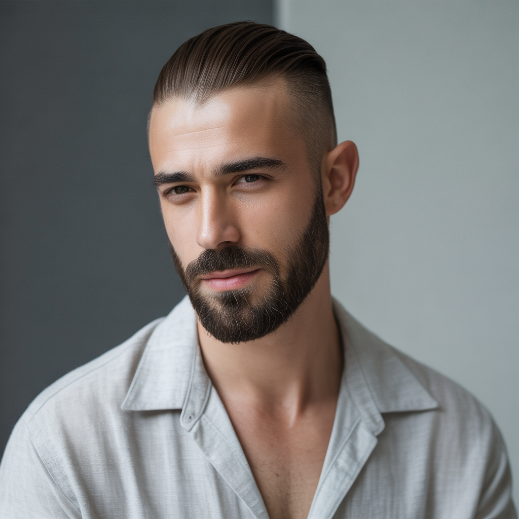flow haircut with beard ideas