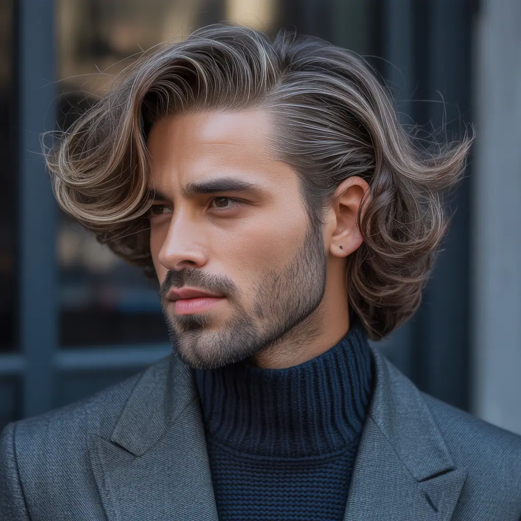 flow haircut with beard ideas