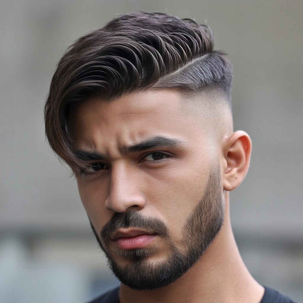 flow haircut with beard ideas