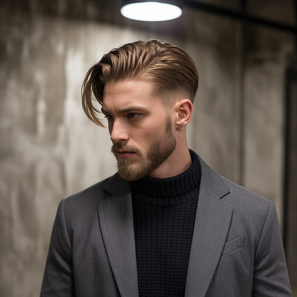 flow haircut with beard ideas