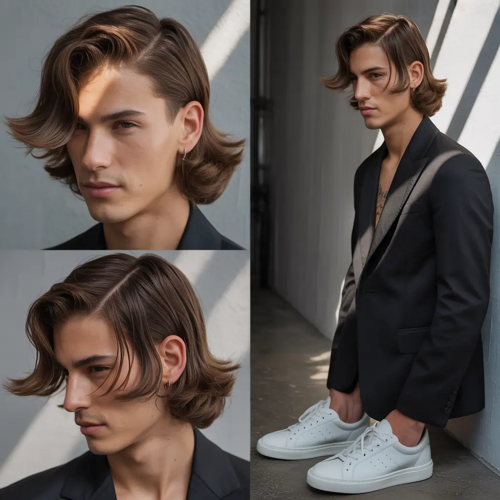 flow haircut with side part ideas