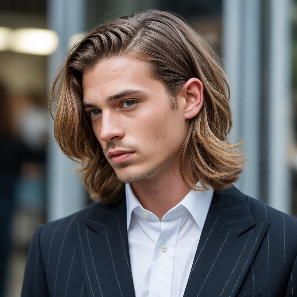 flow haircut with side part ideas