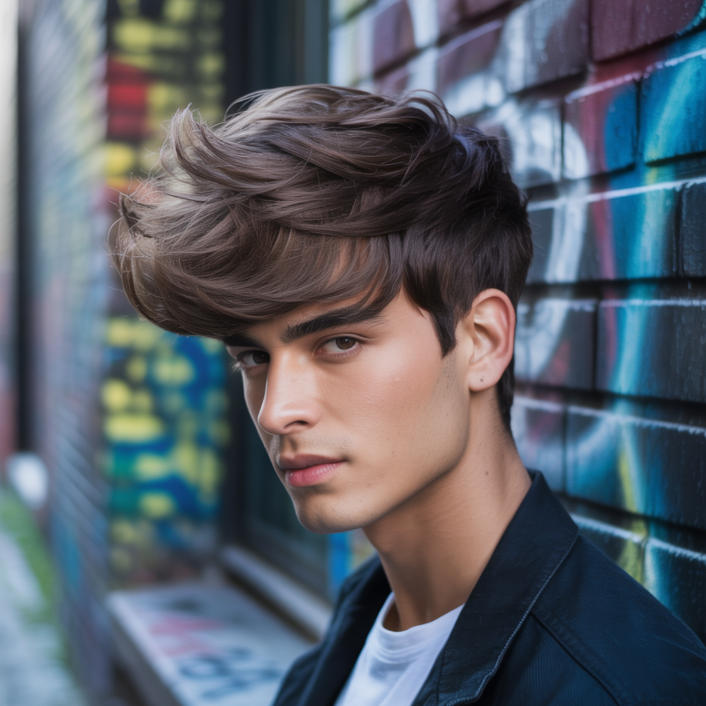 flow haircuts with bangs