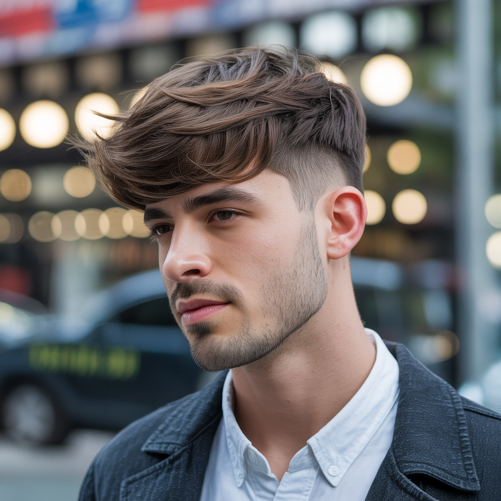 flow haircuts with bangs