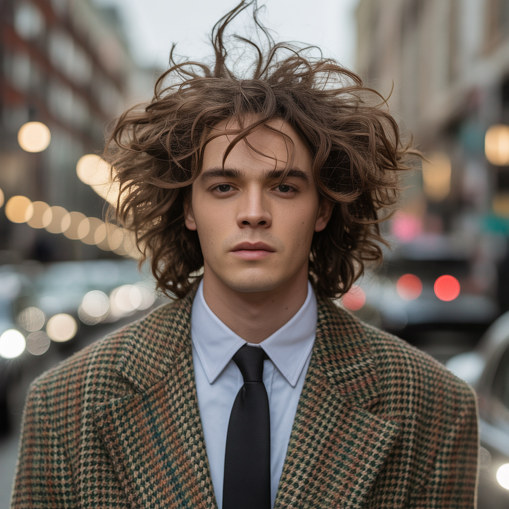 frizzy hair men