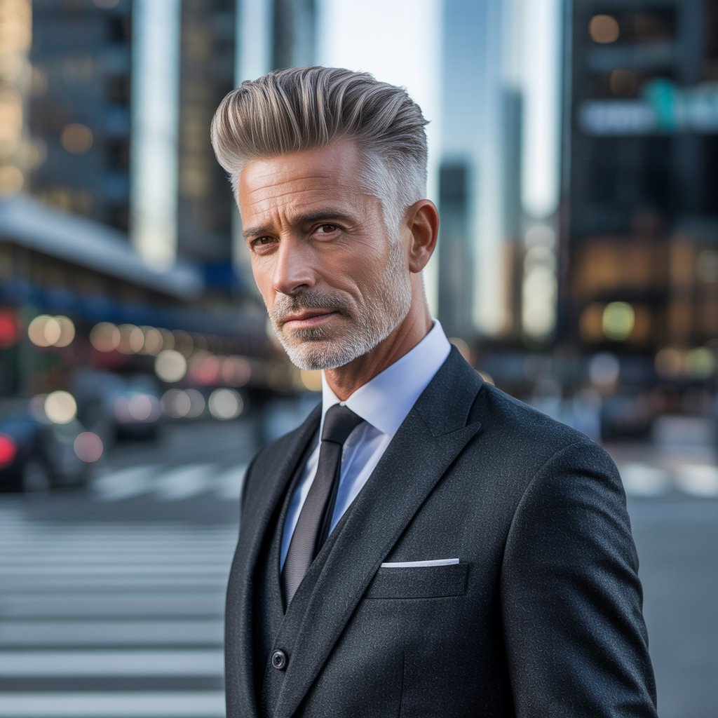 gray hairstyles 50+
