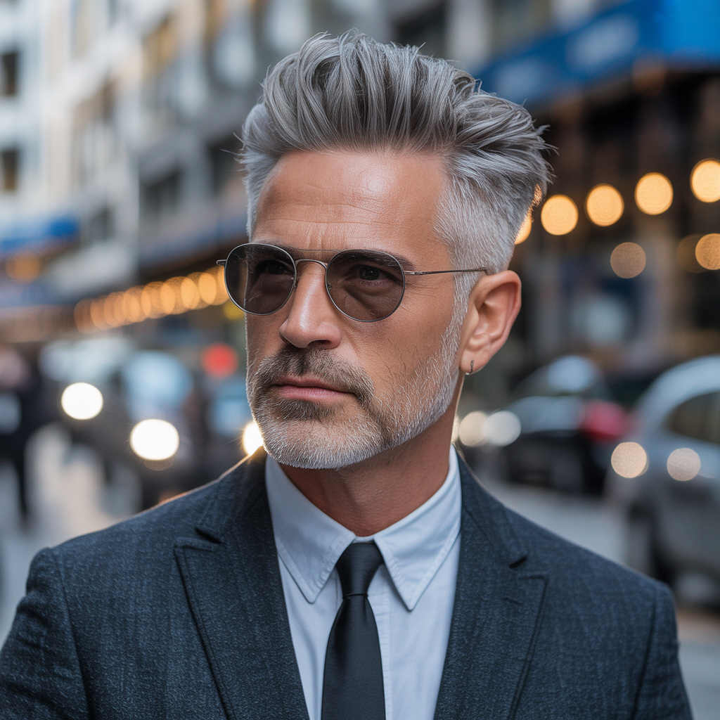 gray hairstyles 50+