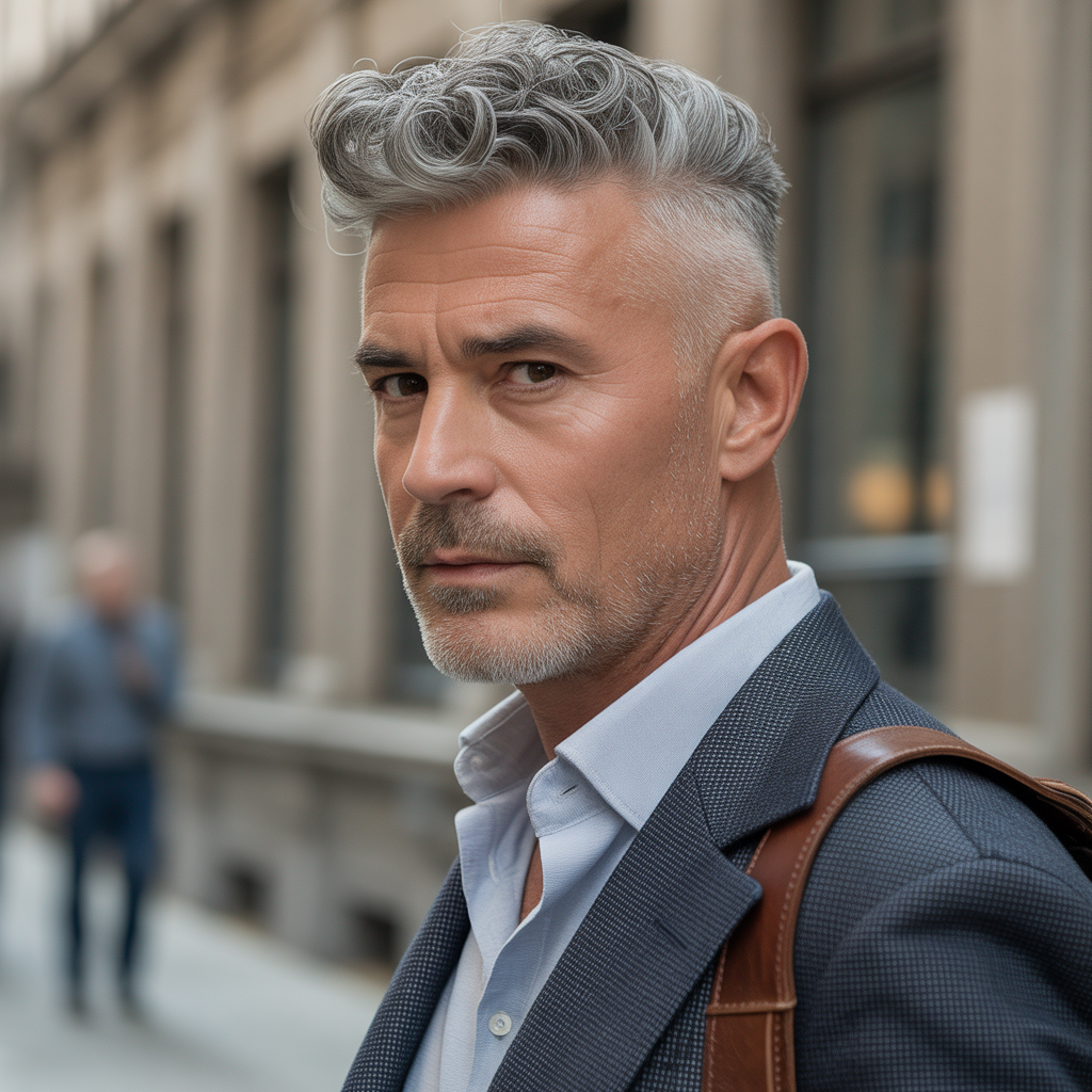 gray hairstyles 50+