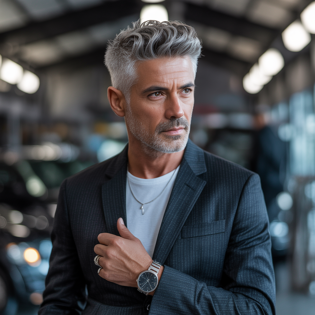 gray hairstyles 50+