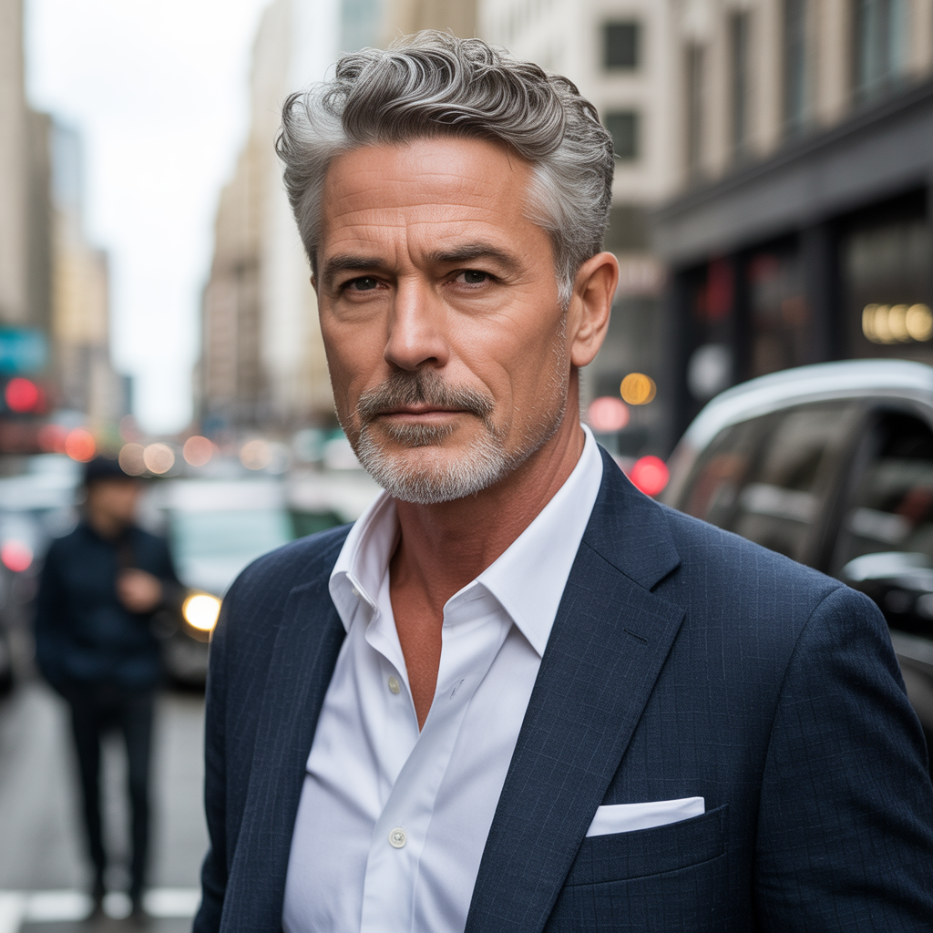 gray hairstyles 50+