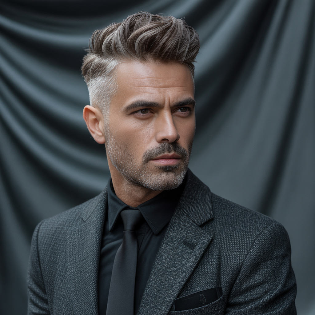 gray hairstyles men