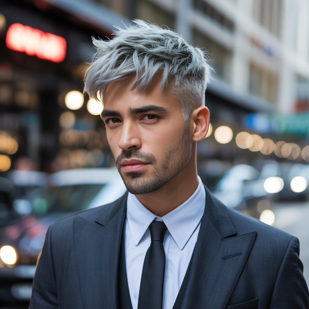 gray hairstyles men