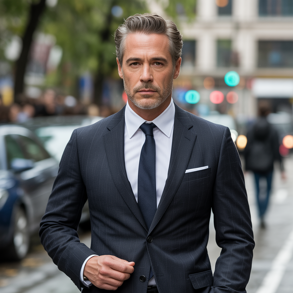 gray hairstyles men