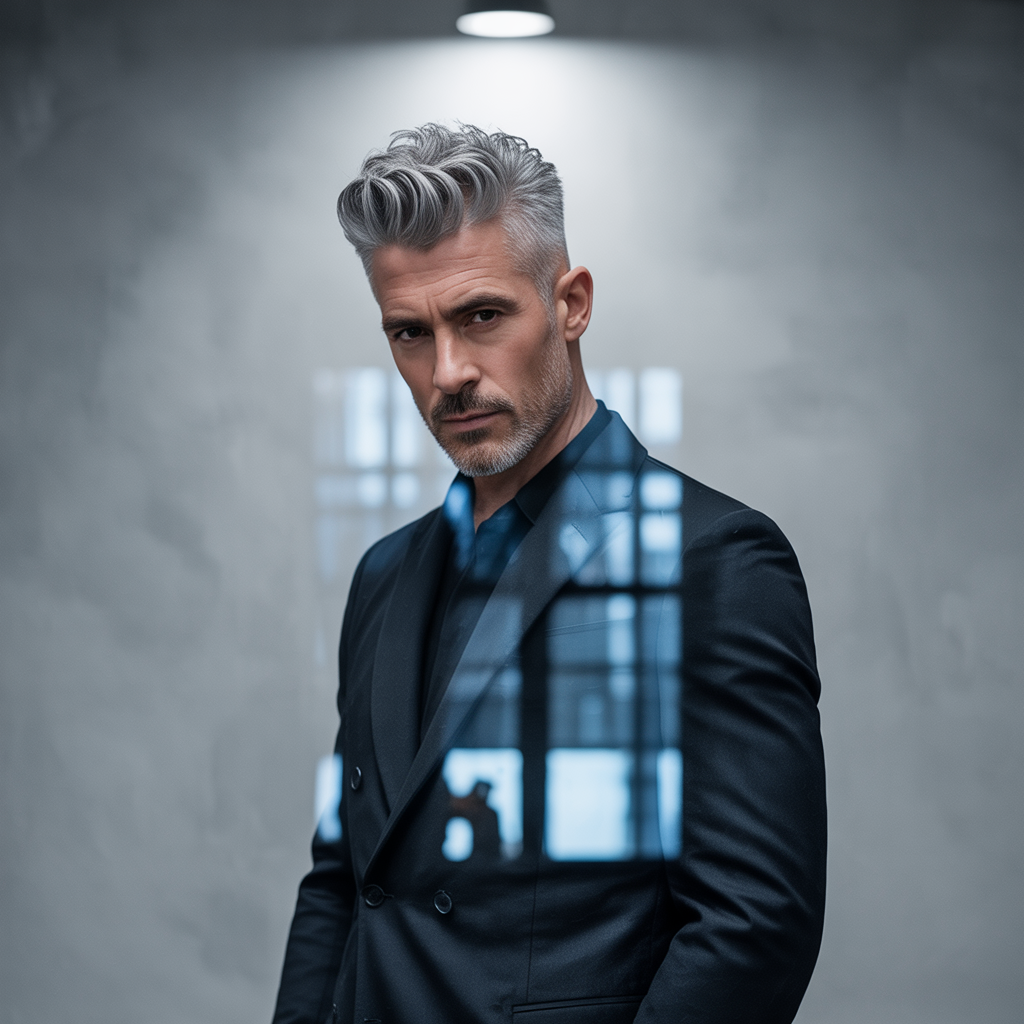 gray hairstyles men