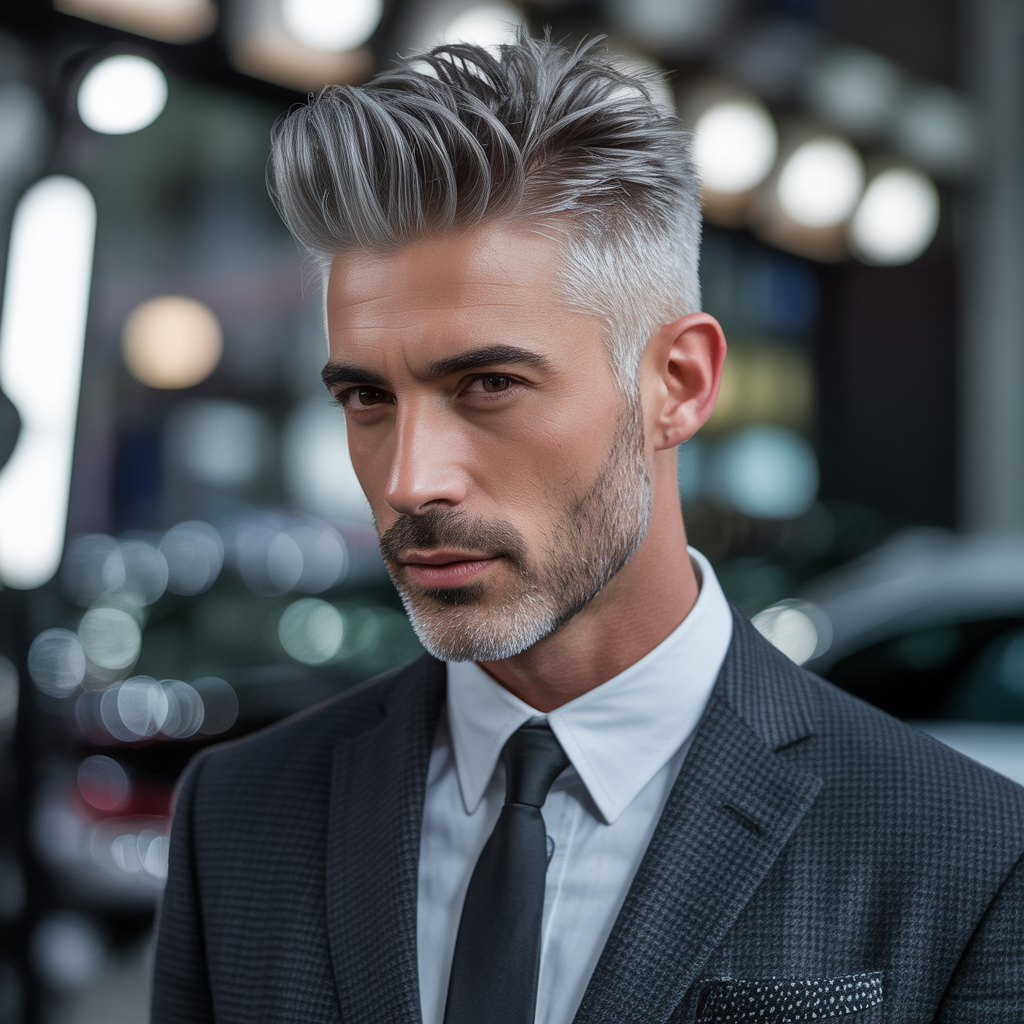 gray hairstyles men