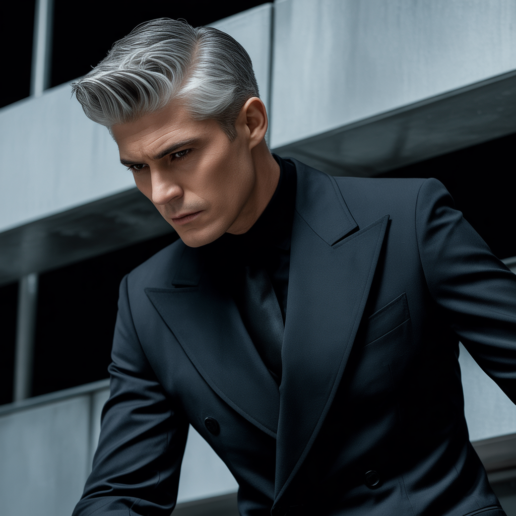 gray hairstyles men