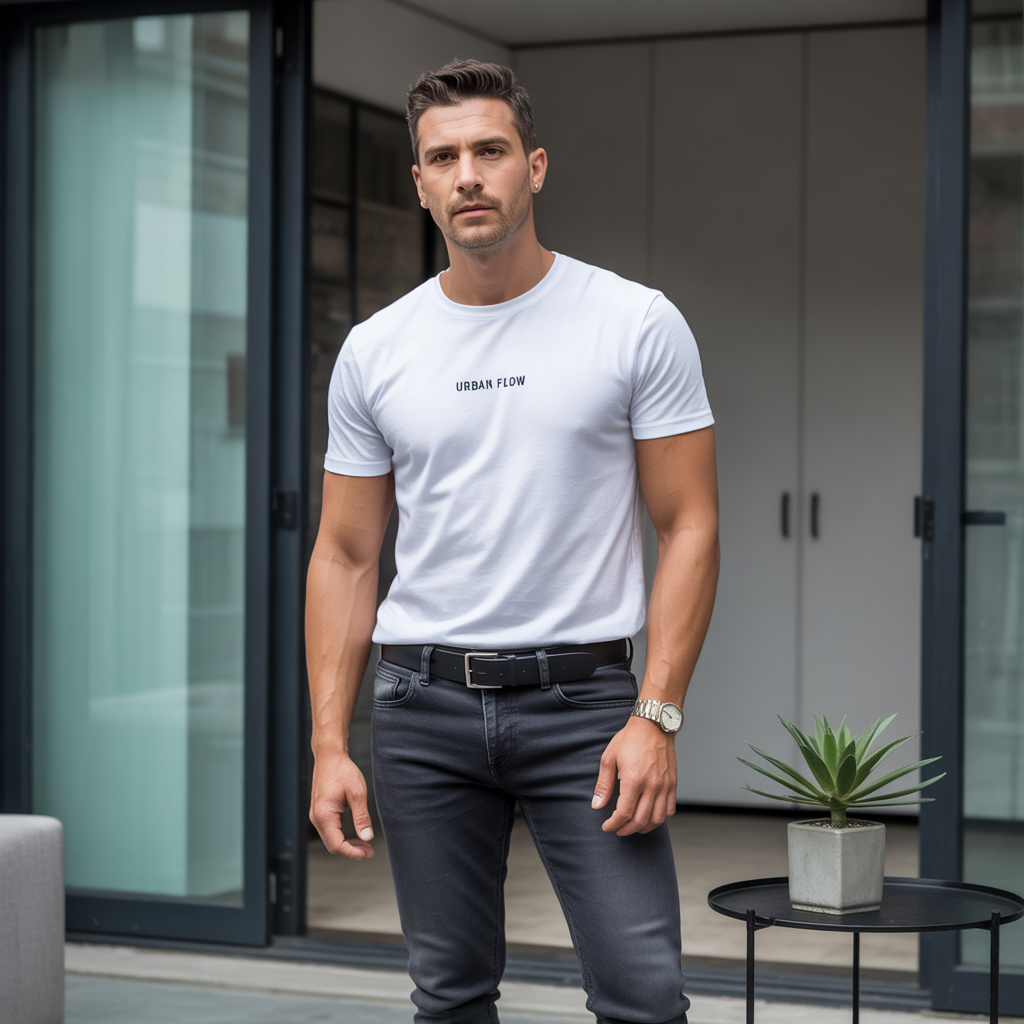 gray jeans outfits for men