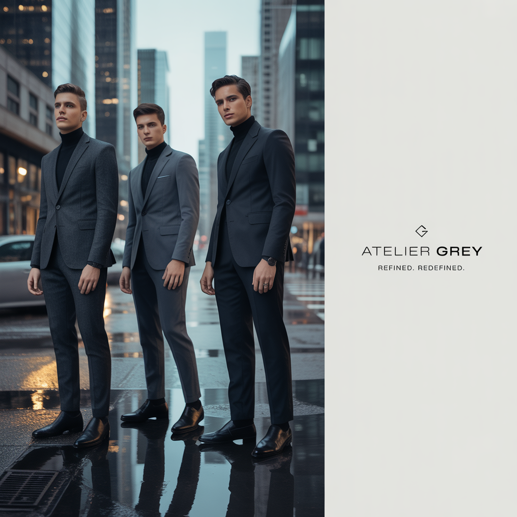 gray short hair men