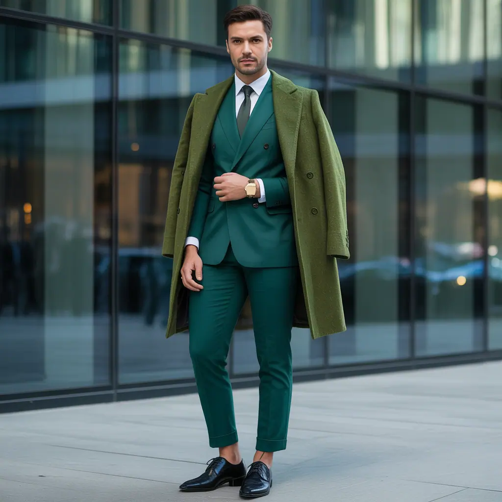 green outfit men