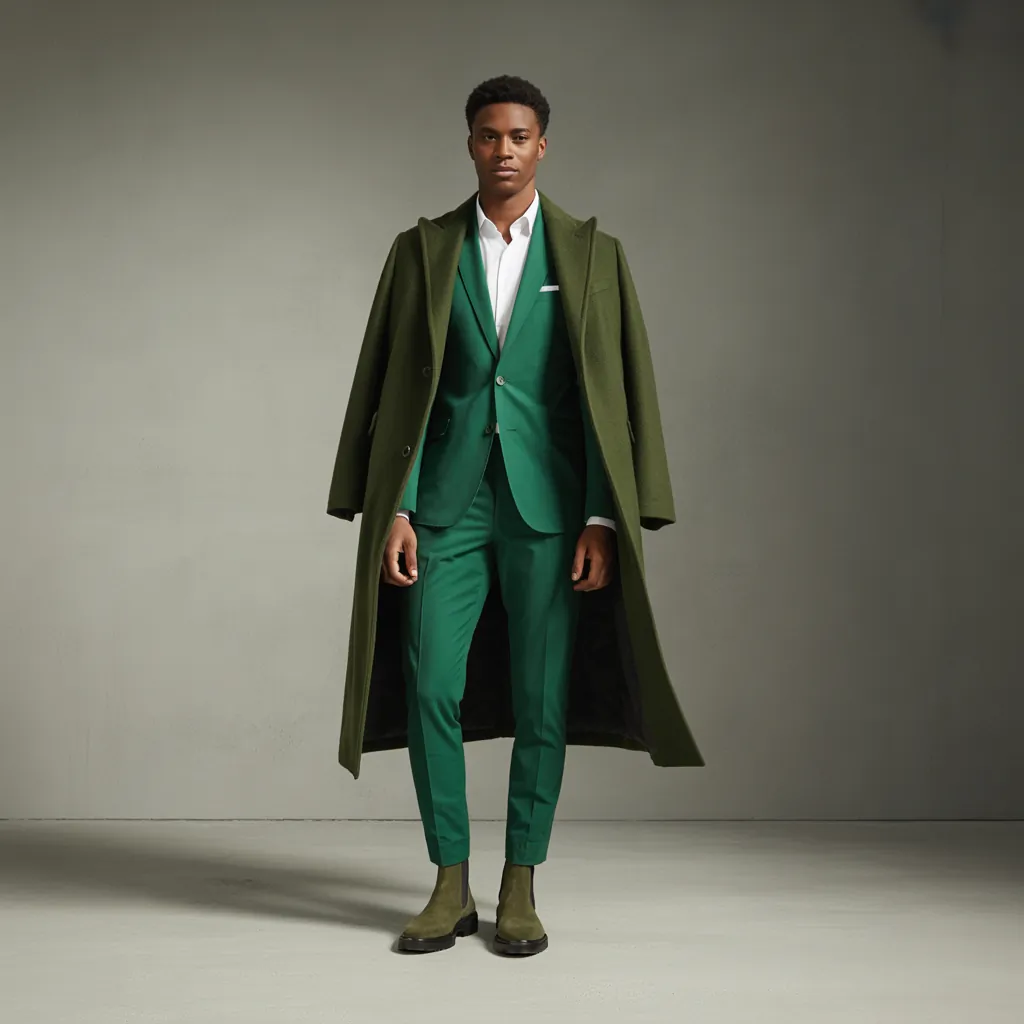 green outfit men