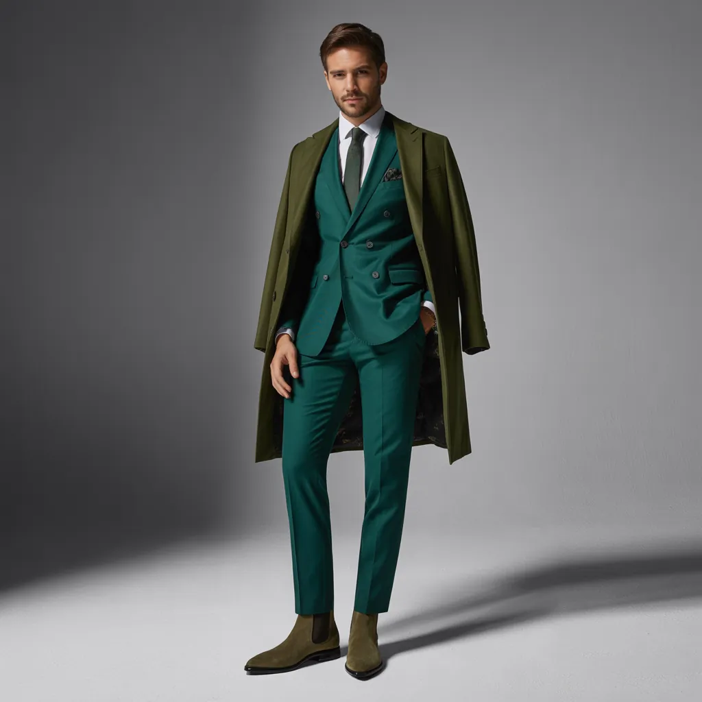 green outfit men