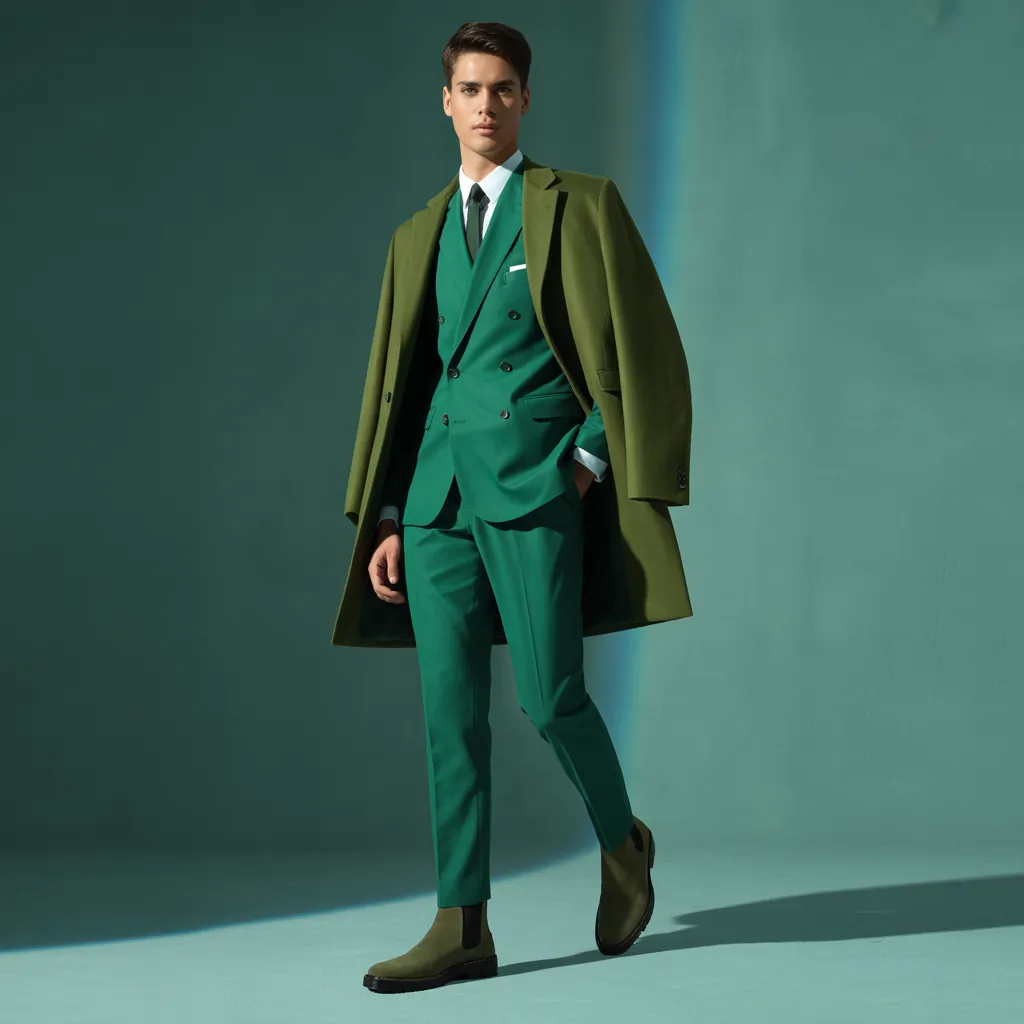 green outfit men
