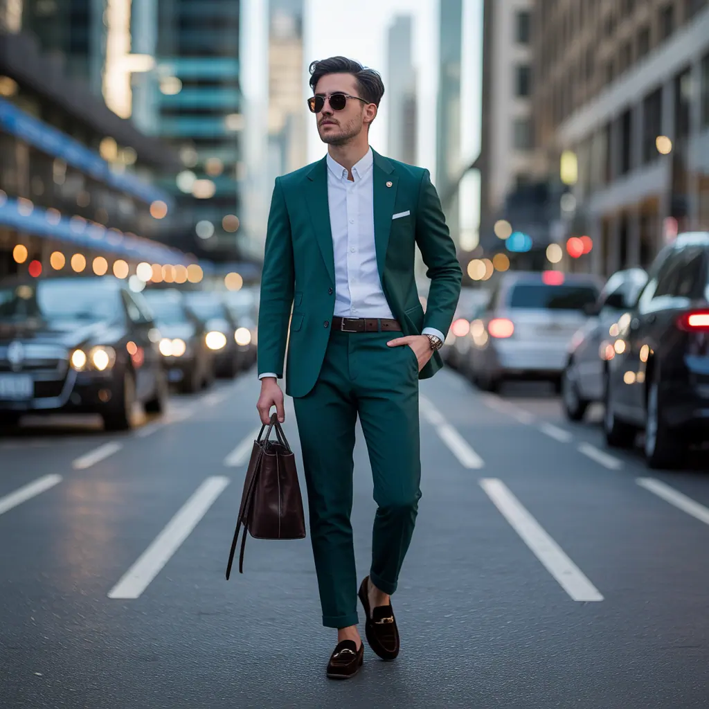green outfit men