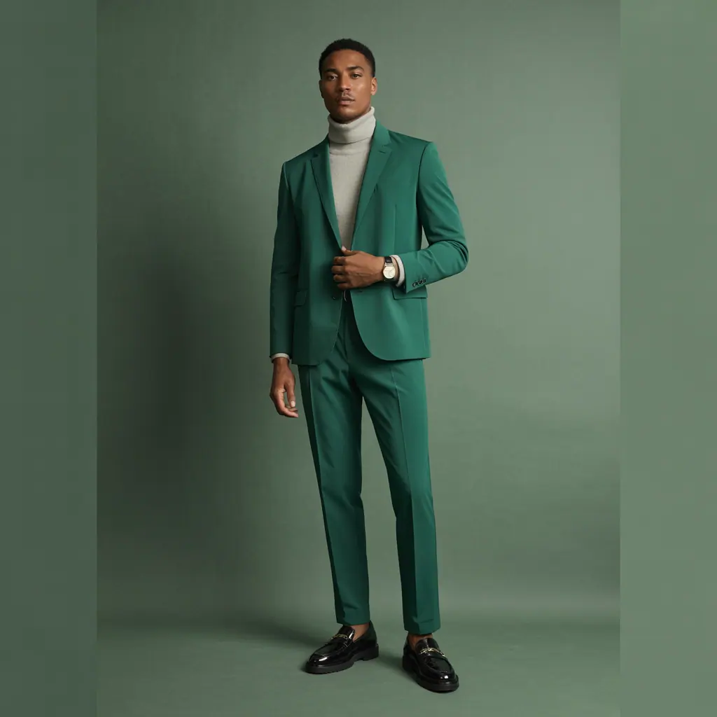 green outfit men