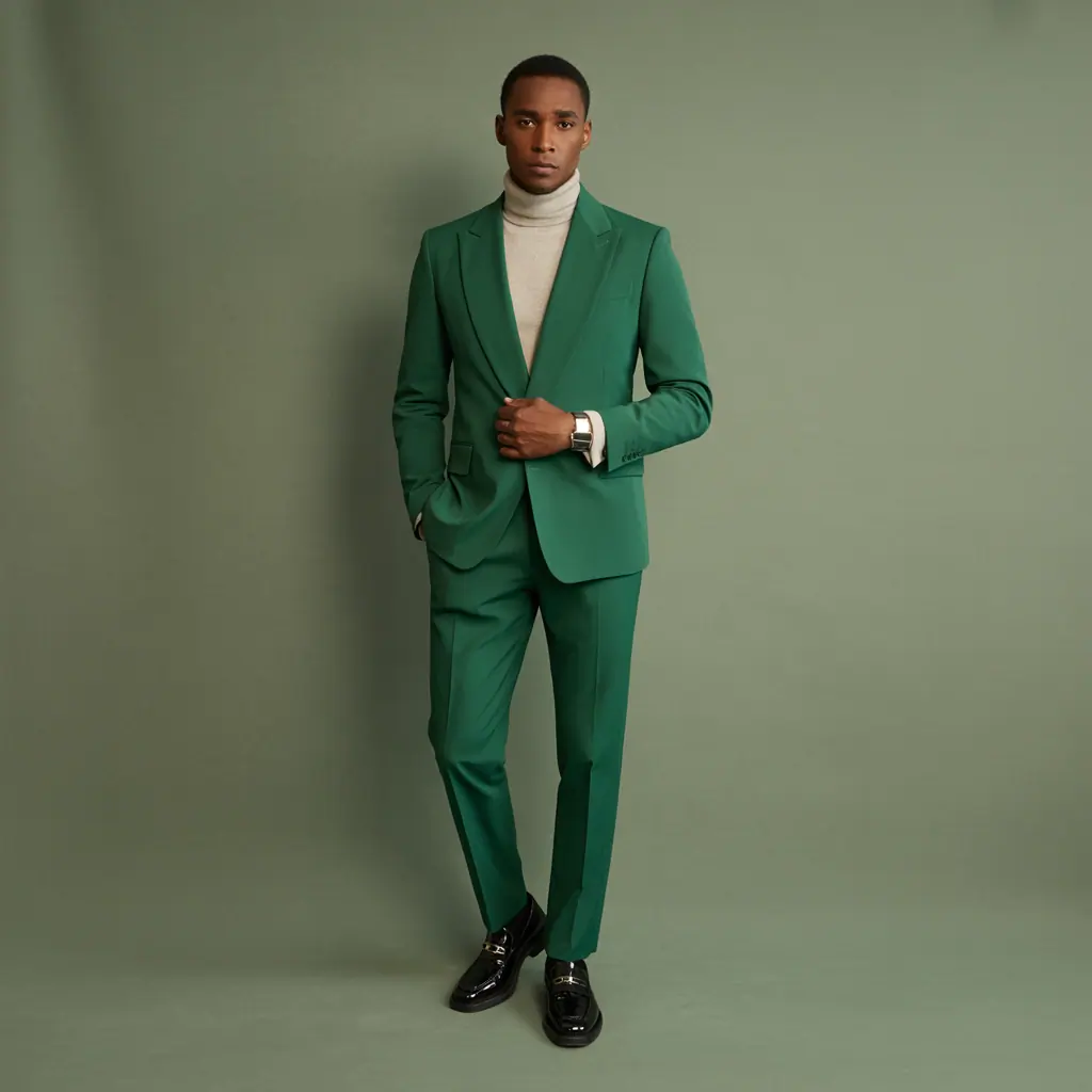green outfit men