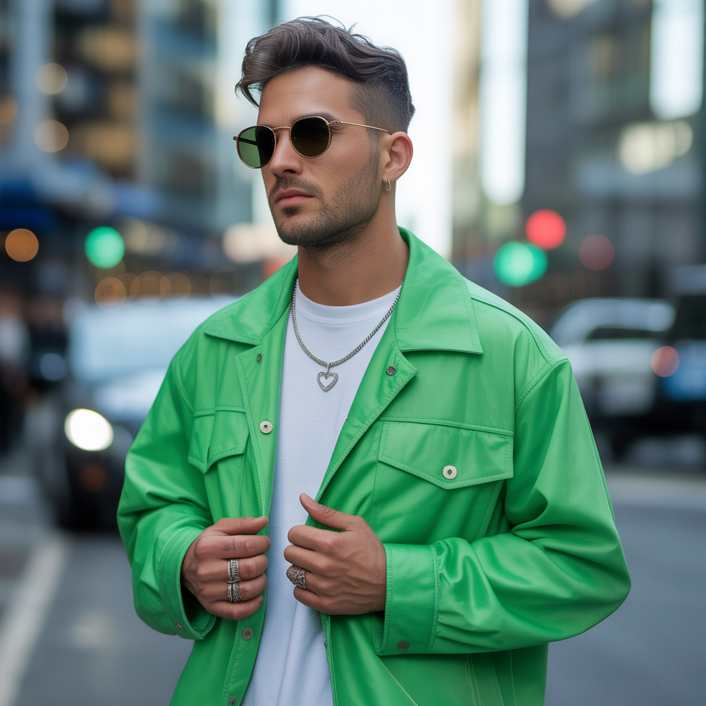 green outfit men