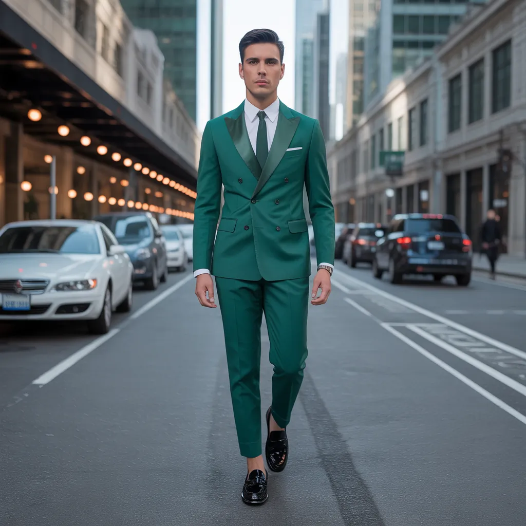 green outfit men