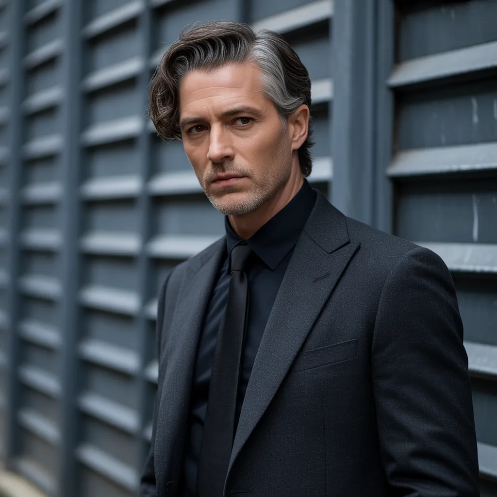 grey blending dark hair