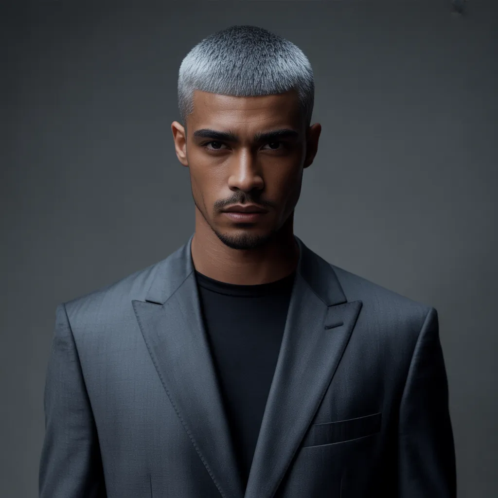 grey blending dark hair