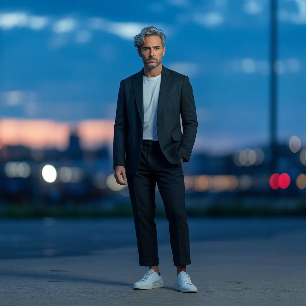 grey blending dark hair