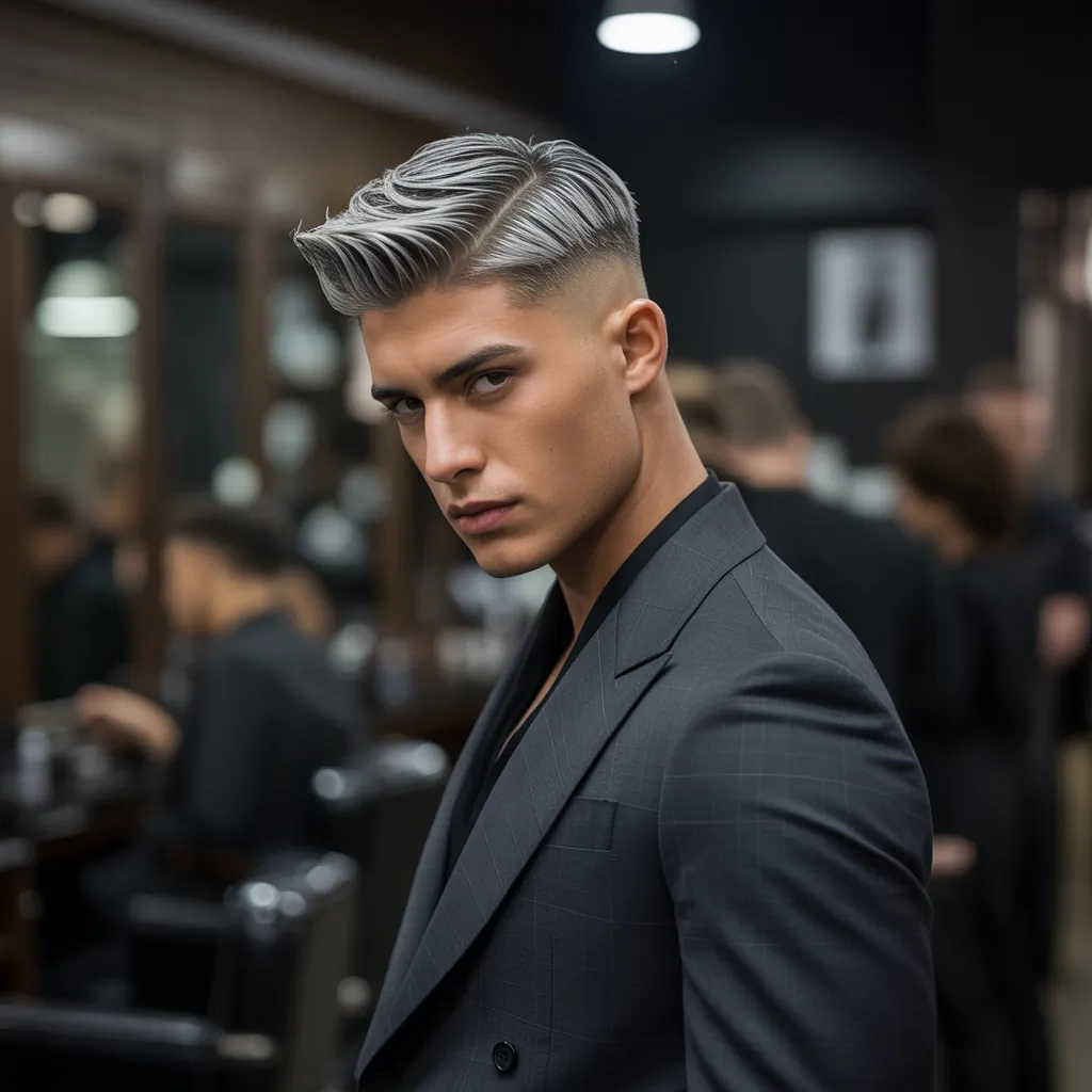 grey blending dark hair
