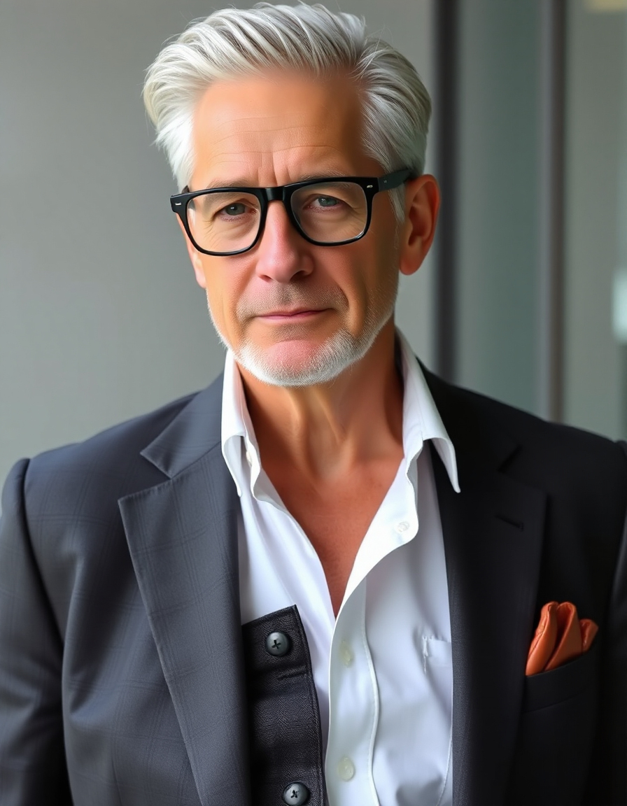 grey hair men over 50 styles