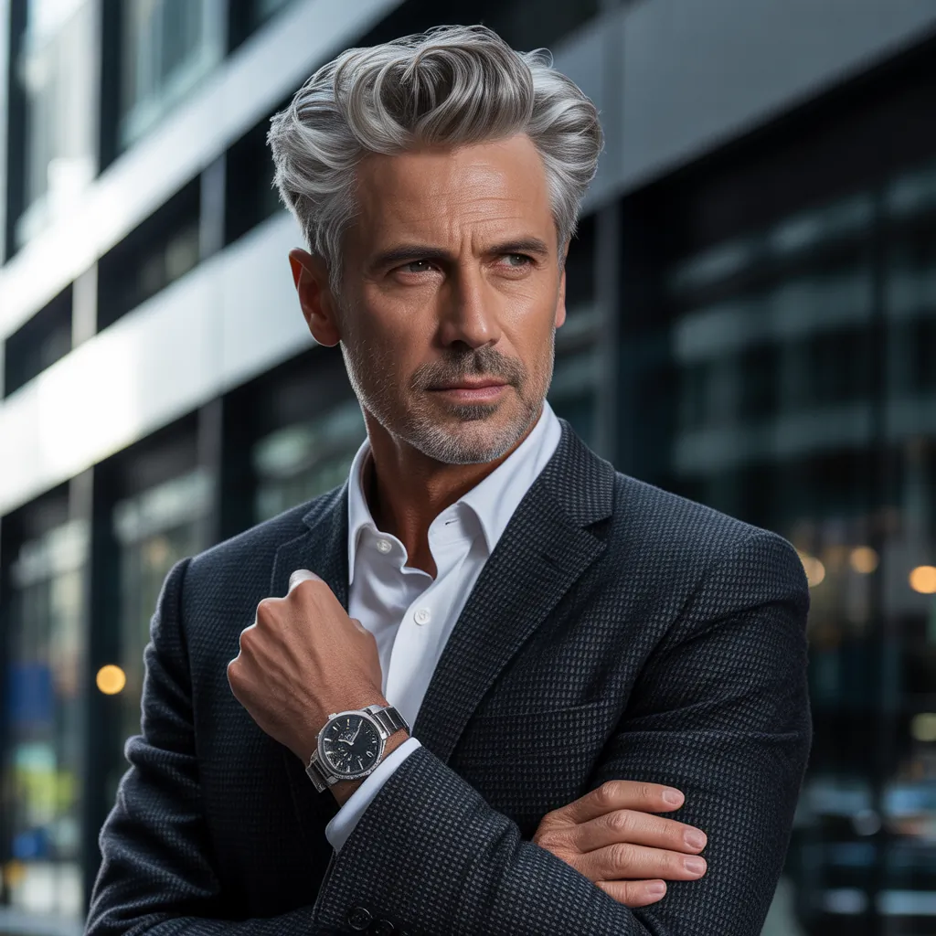 grey hair men over 50 styles