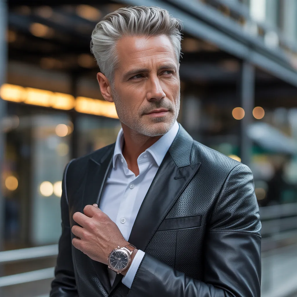grey hair men over 50 styles
