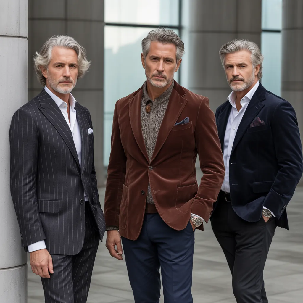 grey hair men over 50 styles