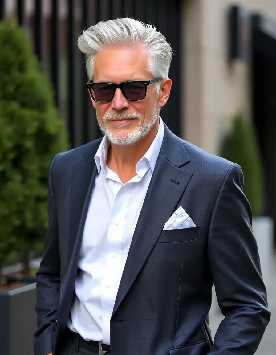 grey hair men over 50 styles